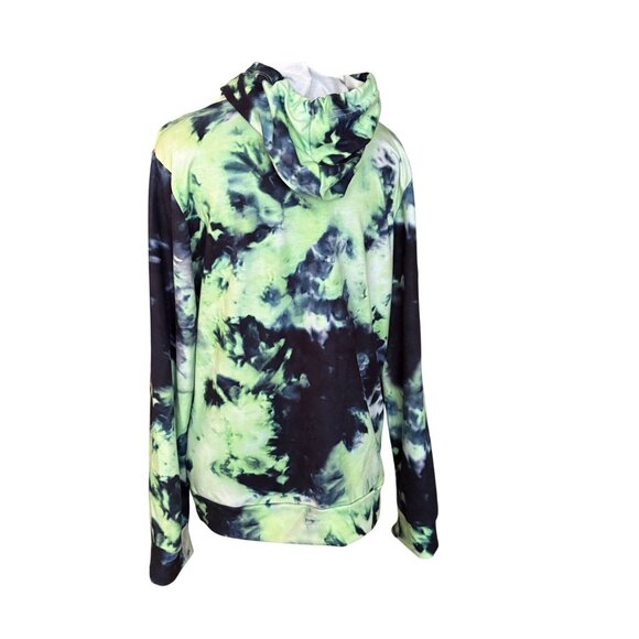 Tie-Dye Hooded Sweatshirt With Distressed Detail - Picture 3 of 4